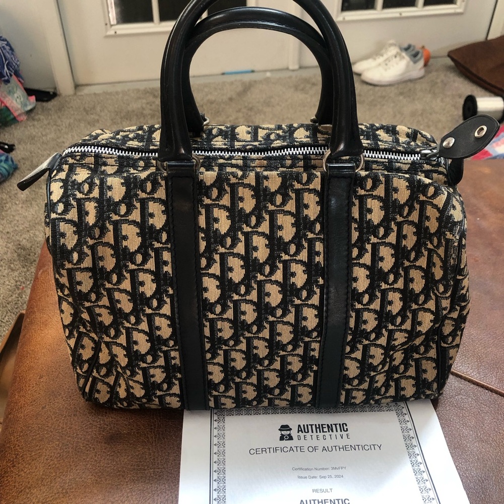 Authentic vintage Christian Dior Boston bag with 3rd party COA